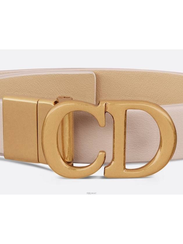 Saddle Reversible Smooth Calfskin Belt Pink - DIOR - BALAAN 7