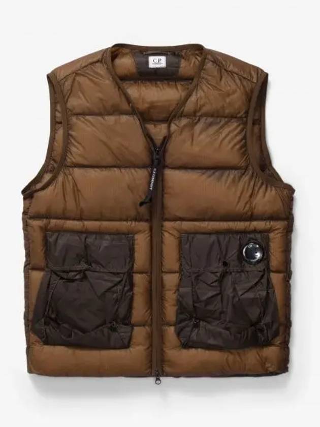 Lens Detail Zip-Up Quilted Vest Green - CP COMPANY - BALAAN 2