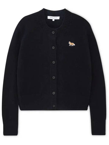 Women s Baby Fox Navy Cardigan LW00508KT1006 NA - MAISON KITSUNE - BALAAN 1