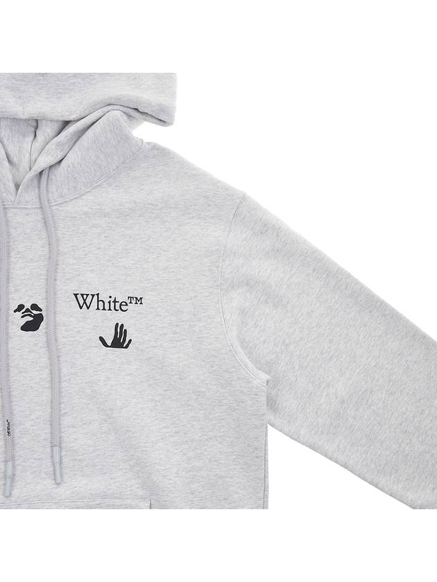 Hands-Off Logo Print Hoodie White - OFF WHITE - BALAAN 5