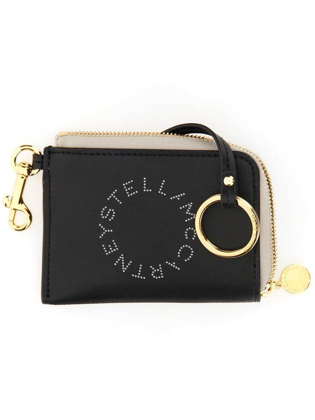 Two-Tone Alter Napa Card Wallet Black - STELLA MCCARTNEY - BALAAN 3