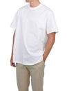 Men's Metallic Embossed Back Logo Short Sleeve T-Shirt White - WOOYOUNGMI - BALAAN 7