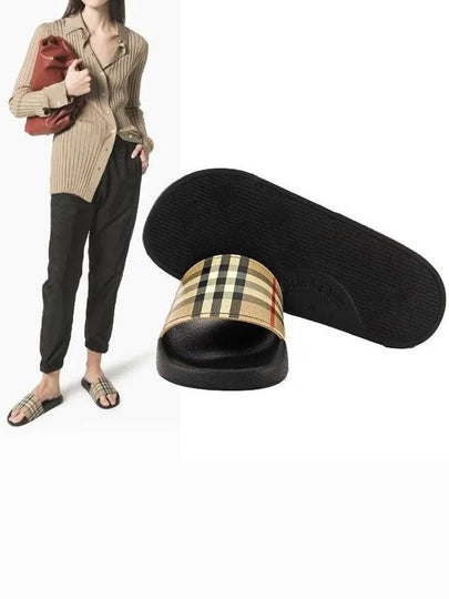 Vintage Check Slippers Beige - BURBERRY - BALAAN 2