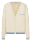 Embroidered Tag Logo Cardigan Beige - DIOR - BALAAN 1