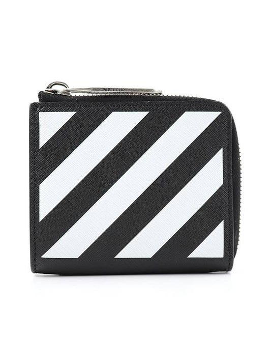 Diag binder zipper card wallet - OFF WHITE - BALAAN 2