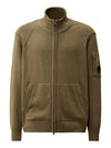 Lambswool GRS Zipped Cardigan Beige - CP COMPANY - BALAAN 2