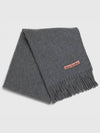 Wool Fringe Scarf Grey Melange - ACNE STUDIOS - BALAAN 4