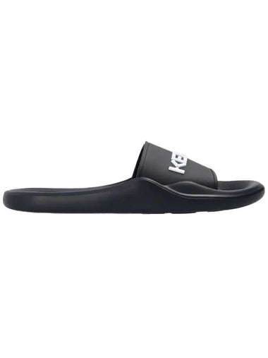 Embossed Logo Slippers Black - KENZO - BALAAN 1