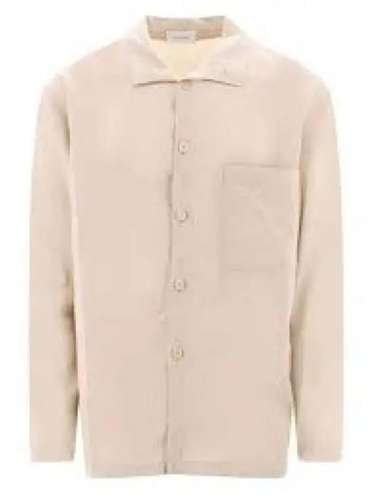 Silk Blend Long Sleeve Shirt Beige - LEMAIRE - BALAAN 2