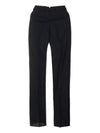 Men's Bag Logo Jet Wool High Straight Pants Black - MAISON MARGIELA - BALAAN 3