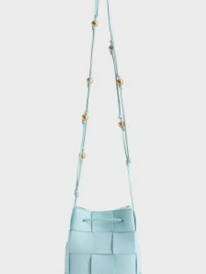 Cassette Intrecciato Leather Bucket Bag Light Blue - BOTTEGA VENETA - BALAAN 2