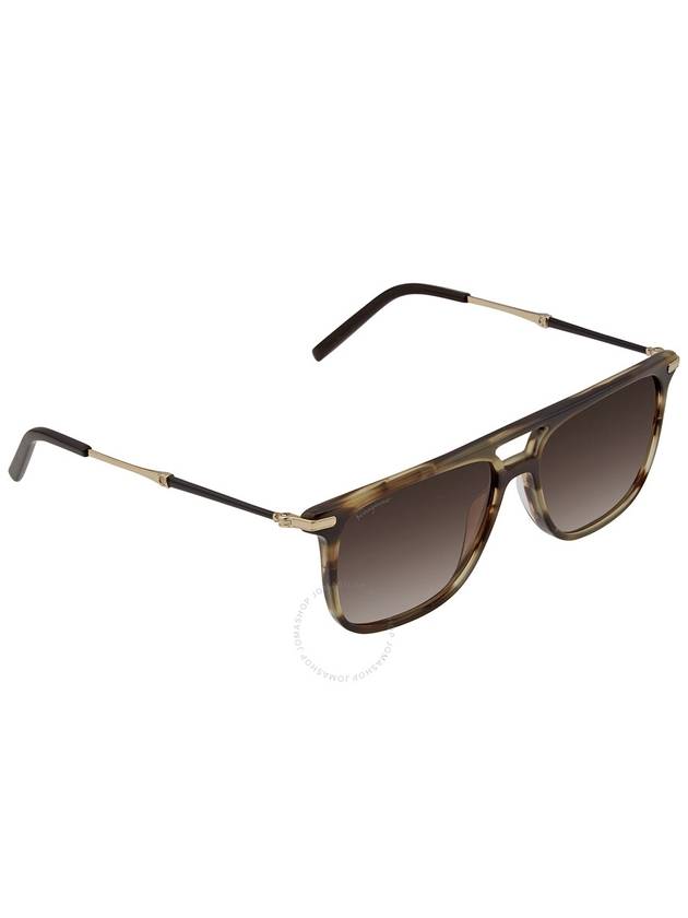 Salvatore Ferragamo Grey Gradient Rectangular Men's Sunglasses SF966S 319 57 - SALVATORE FERRAGAMO - BALAAN 1