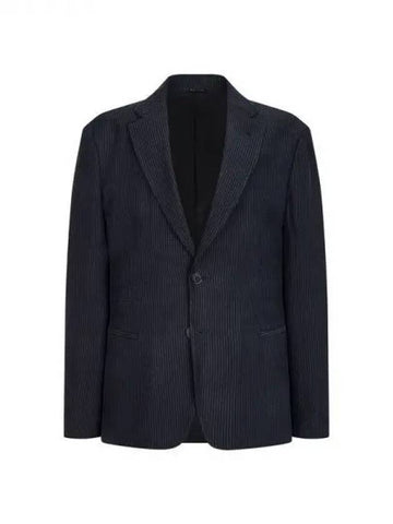 Men s striped tissue single jacket dark navy 271595 - GIORGIO ARMANI - BALAAN 1