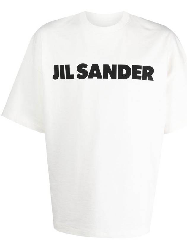 Men's Logo Cotton Short Sleeve T-Shirt White - JIL SANDER - BALAAN 2