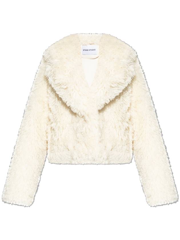 STAND STUDIO Short Faux Fur Samara, Women's, Cream - STAND STUDIO - BALAAN 1