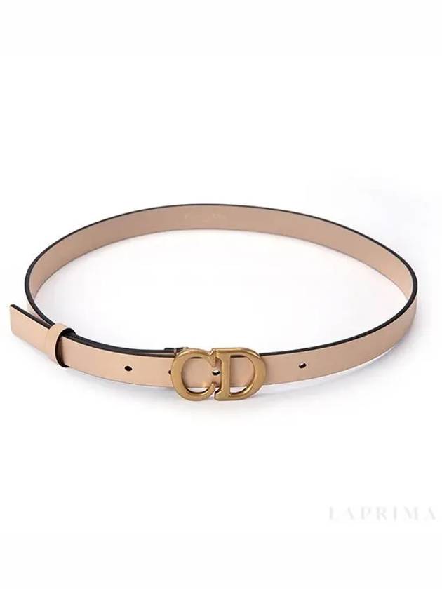 Saddle 20mm Ultrasmooth Calfskin Leather Belt Beige - DIOR - BALAAN 5