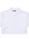 Men's Invader Sleeve Pique Shirt P1T336 WHITE - COMME DES GARCONS - BALAAN 3