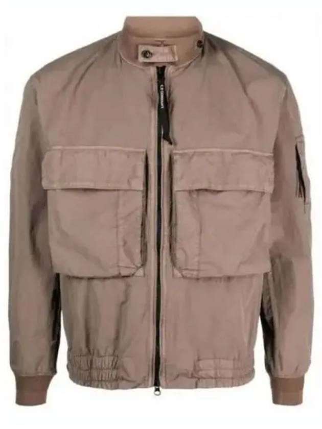 Flat Nylon Zip-Up Jacket Brown - CP COMPANY - BALAAN 2