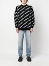 Overfit All-Over Logo Knit Top Black - VETEMENTS - BALAAN 7