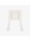 Le Alzou Cropped Mohair Cardigan White - JACQUEMUS - BALAAN 3