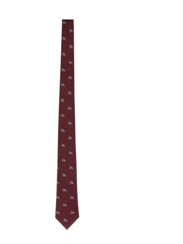 Motif Embroidered Tie Red - PAUL SMITH - BALAAN 1