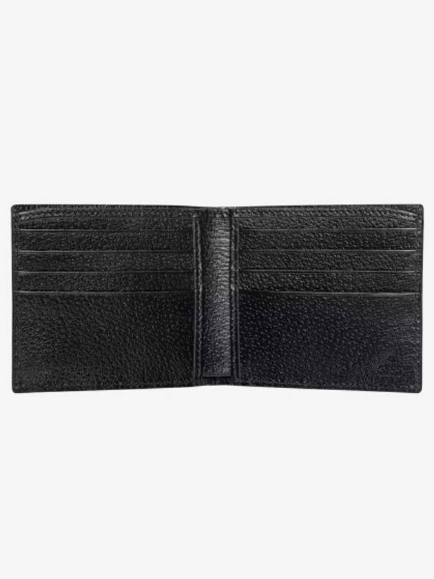 GG Marmont Leather Bi Fold Wallet Black Gold - GUCCI - BALAAN 3