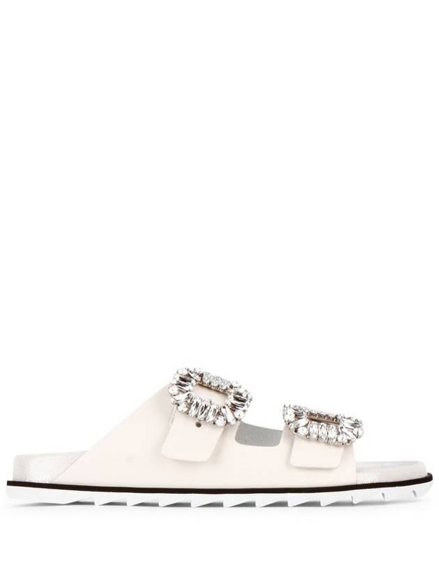 Silver Buckle Slippers Beige - ROGER VIVIER - BALAAN 2