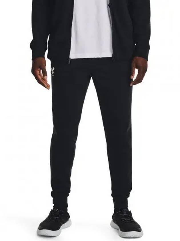 Men's UA Rival Terry Jogger Track Pants Black - UNDER ARMOUR - BALAAN 2