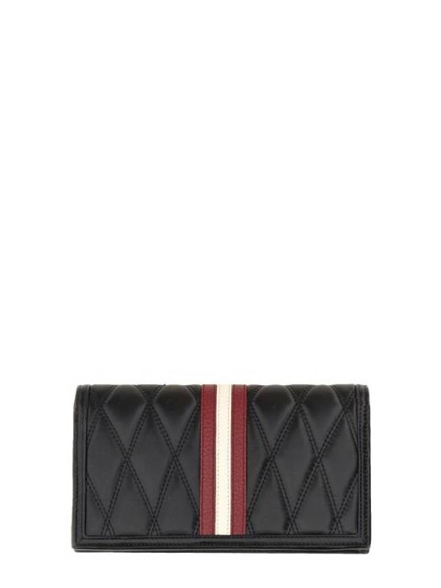 Logo Diamond Quilted Leather Cross Bag Black - BALLY - BALAAN 5