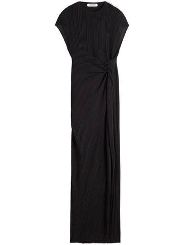 Lanvin Midi Dress With Crossover - LANVIN - BALAAN 1