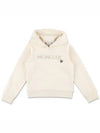 Moncler Junior 12 14 Logo Hoodie Ivory - MONCLER - BALAAN 1