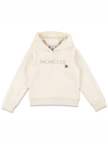 Moncler Kids 8 10 Logo Hoodie Ivory - MONCLER - BALAAN 1