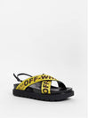 Same day delivery Women s yellow industrial logo cross sandals - OFF WHITE - BALAAN 3