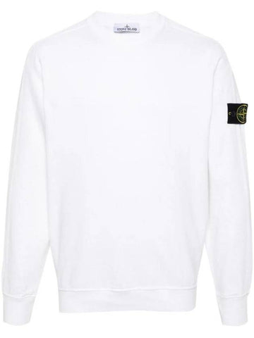 Cotton Crew Neck Sweatshirt White - STONE ISLAND - BALAAN 1