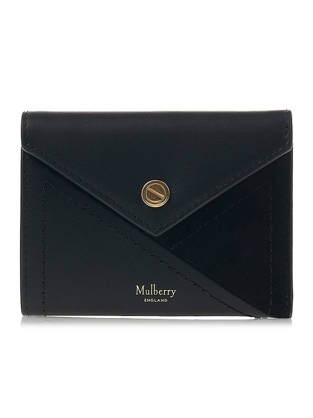 M Zipper Tri-fold Half Wallet Black - MULBERRY - BALAAN 2