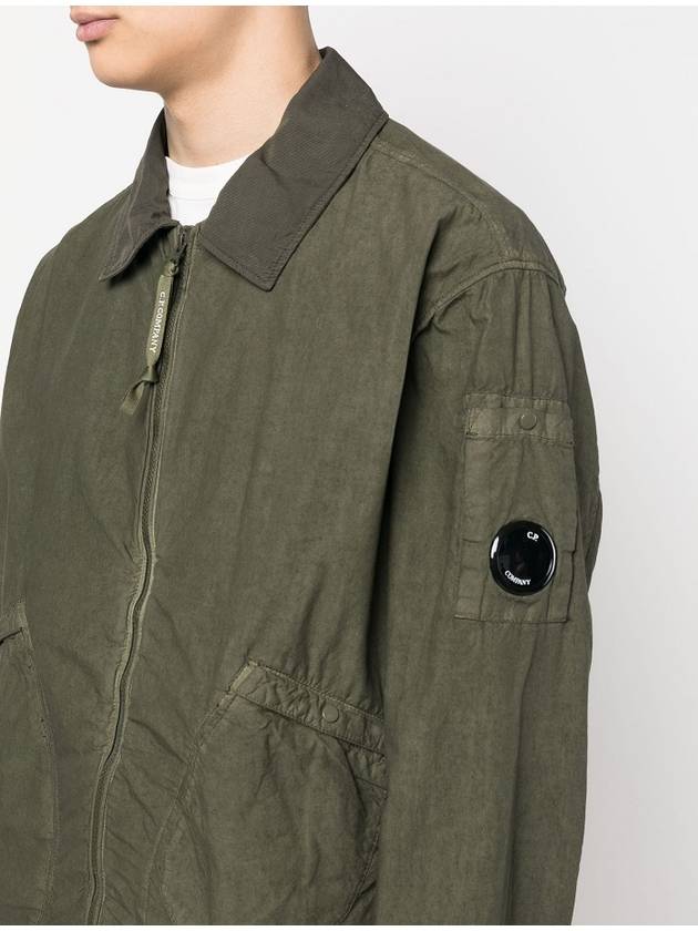 Batic Light Zip-Up Jacket Green - CP COMPANY - BALAAN 5