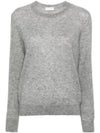 Cashmere Silk Knit Top Grey - SAINT LAURENT - BALAAN 2