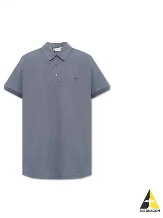 MRMD0006AC174 B0786 Pegaso logo embroidered paisley undercollar short sleeve polo shirt - ETRO - BALAAN 1