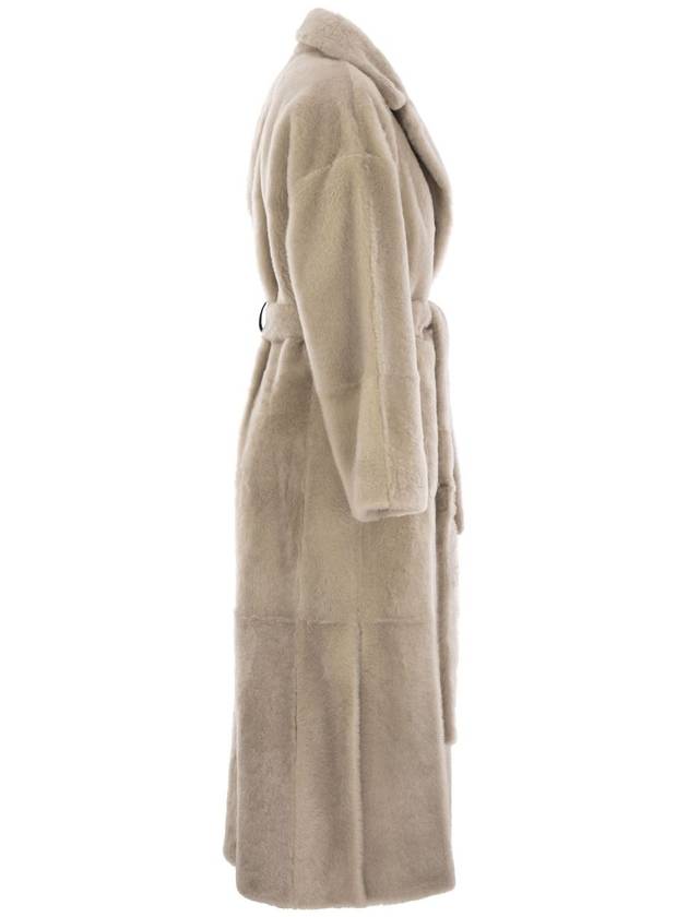 Reversible shearling coat with shiny detailing - BRUNELLO CUCINELLI - BALAAN 3