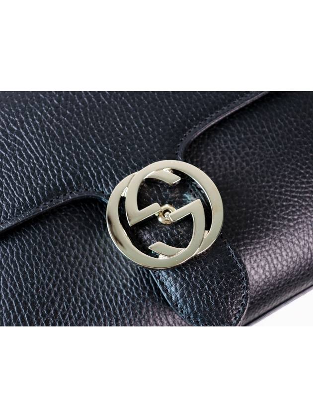 GG Interlocking Chain Small Top Handle Shoulder Bag Black - GUCCI - BALAAN 7