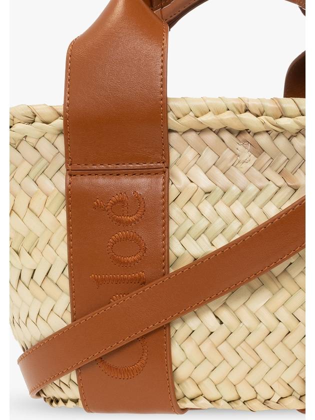 Sense Small Raffia Tote Bag Beige Caramel - CHLOE - BALAAN 7