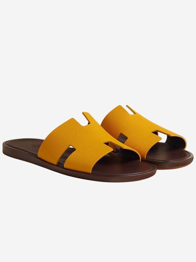 Izmir Sandals Slippers Zaun Sable Maroon Ebene - HERMES - BALAAN.