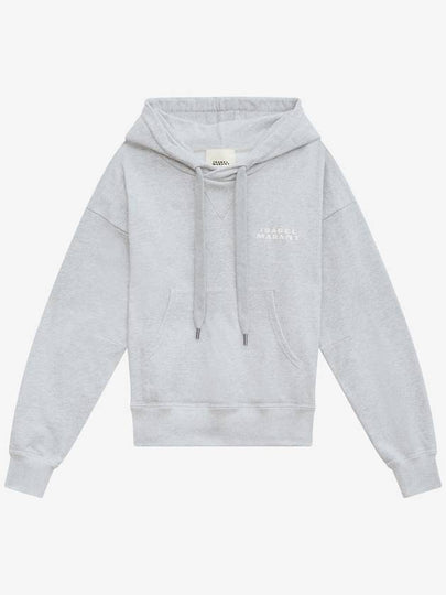 Sylla Embroidered Logo Oversized Hoodie Grey - ISABEL MARANT - BALAAN 2