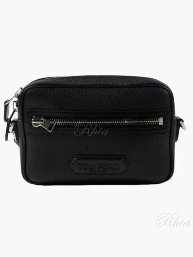 Grain Leather Traveller Small Messenger Bag Black - TOM FORD - BALAAN 2