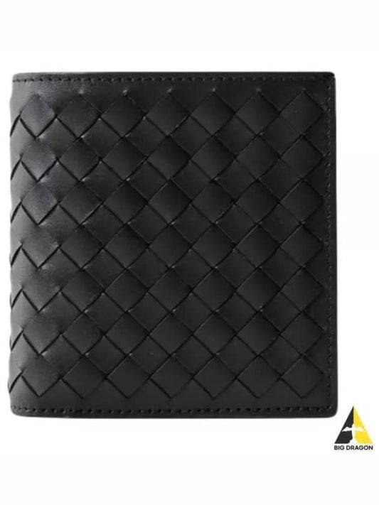 Intrecciato Small Folder Half Wallet Black - BOTTEGA VENETA - BALAAN 2