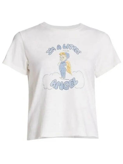 Little Angel Graphic Short Sleeve T Shirt White - RE/DONE - BALAAN 2