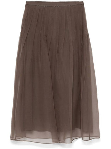 Brunello Cucinelli Skirts Brown - BRUNELLO CUCINELLI - BALAAN 1