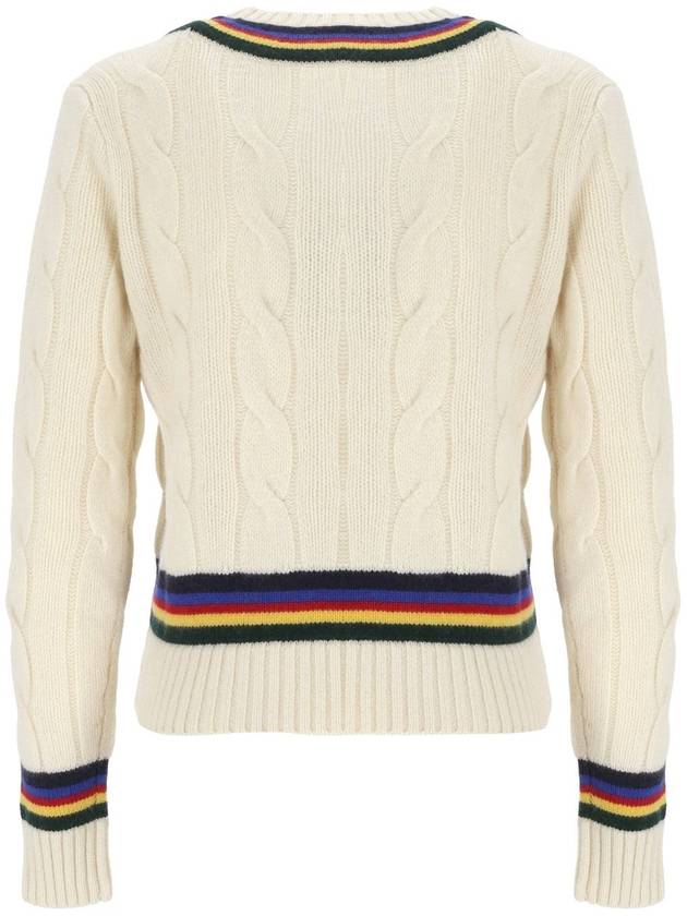 Cable Cricket Knit Top Cream - POLO RALPH LAUREN - BALAAN 3