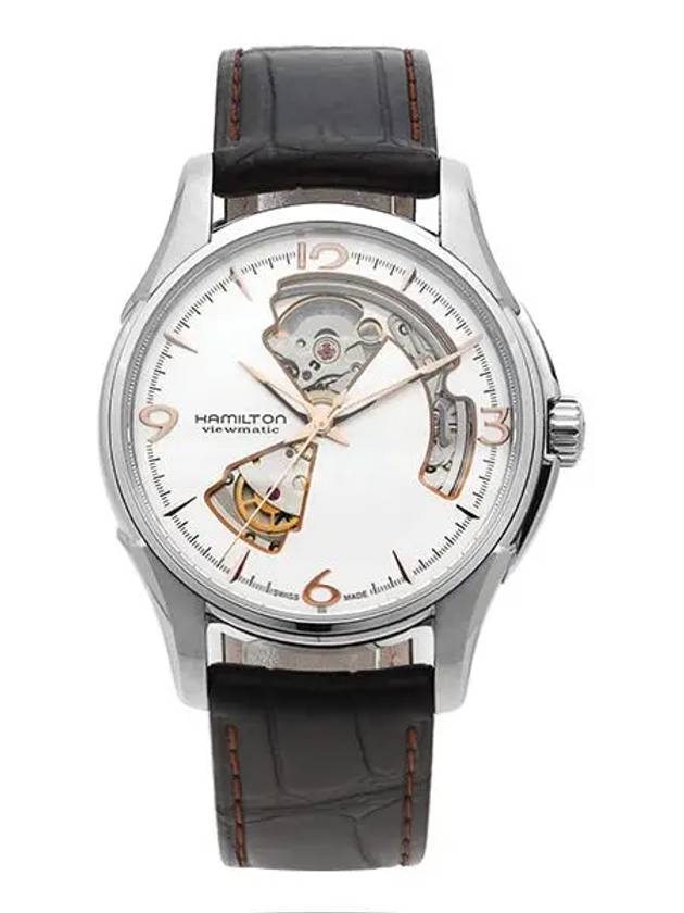 Men's Jazzmaster Open Heart Watch Brown - HAMILTON - BALAAN 3