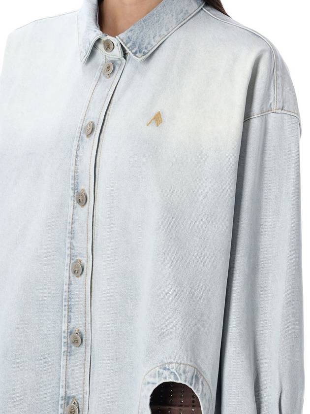 The Attico Diana Denim Shirt - THE ATTICO - BALAAN 3